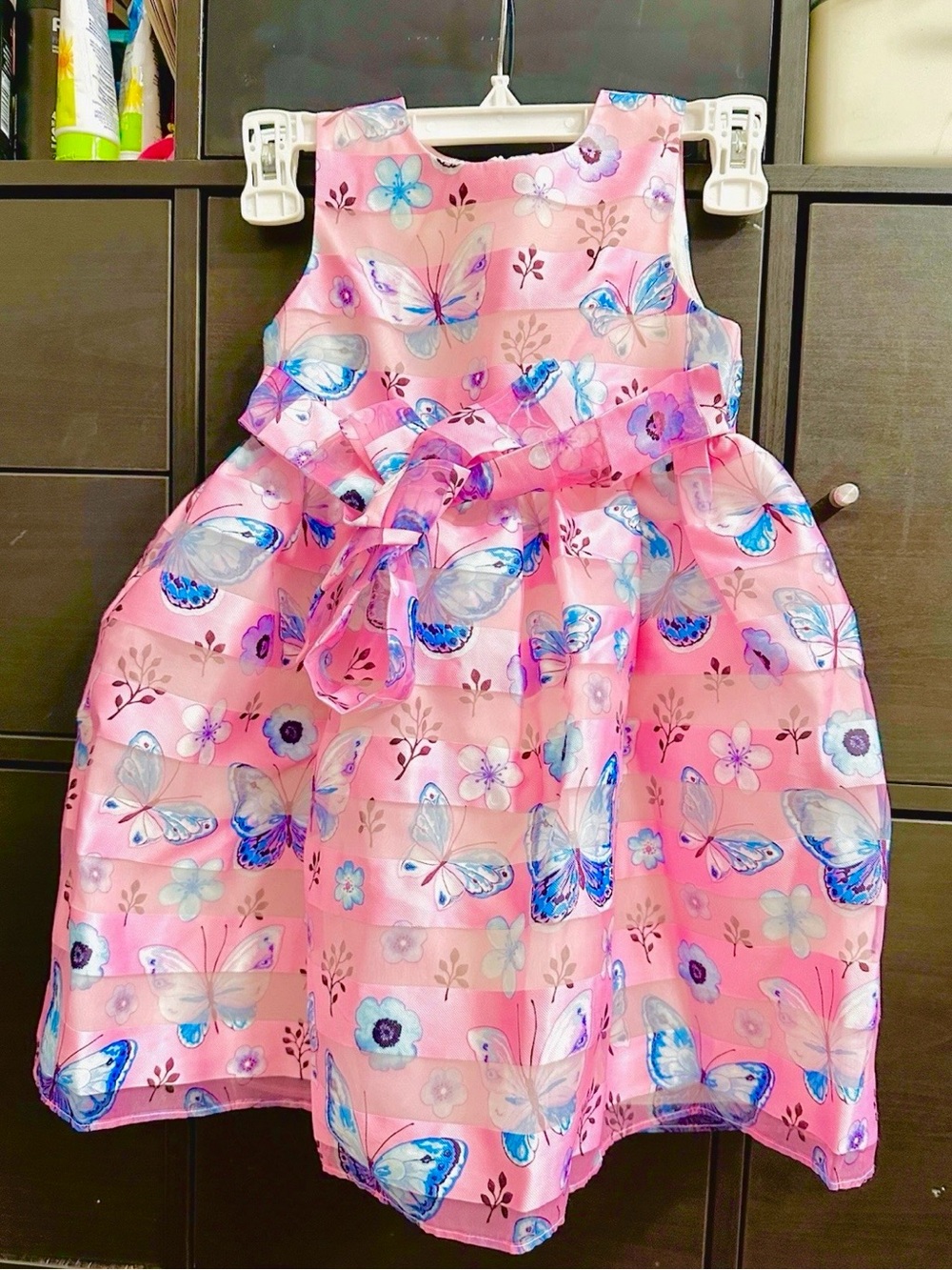 Purple Rose Very Cute Girls Dress Size 4-5T Years Flowers Excellent Condition